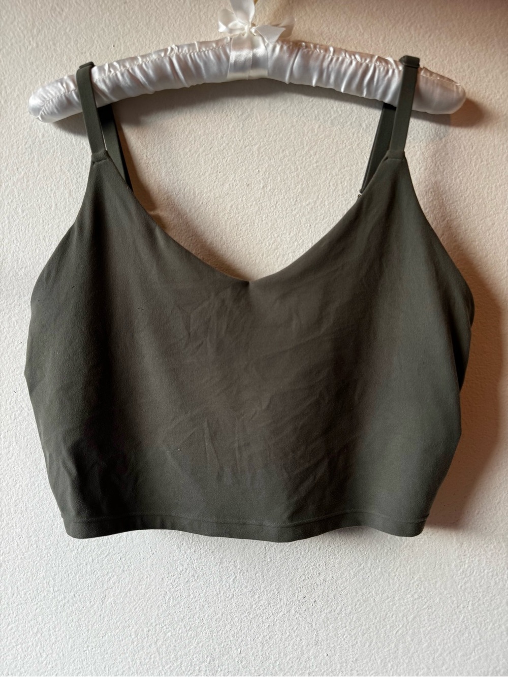 Athleta Green Cropped V-Neck Cami Tank Top